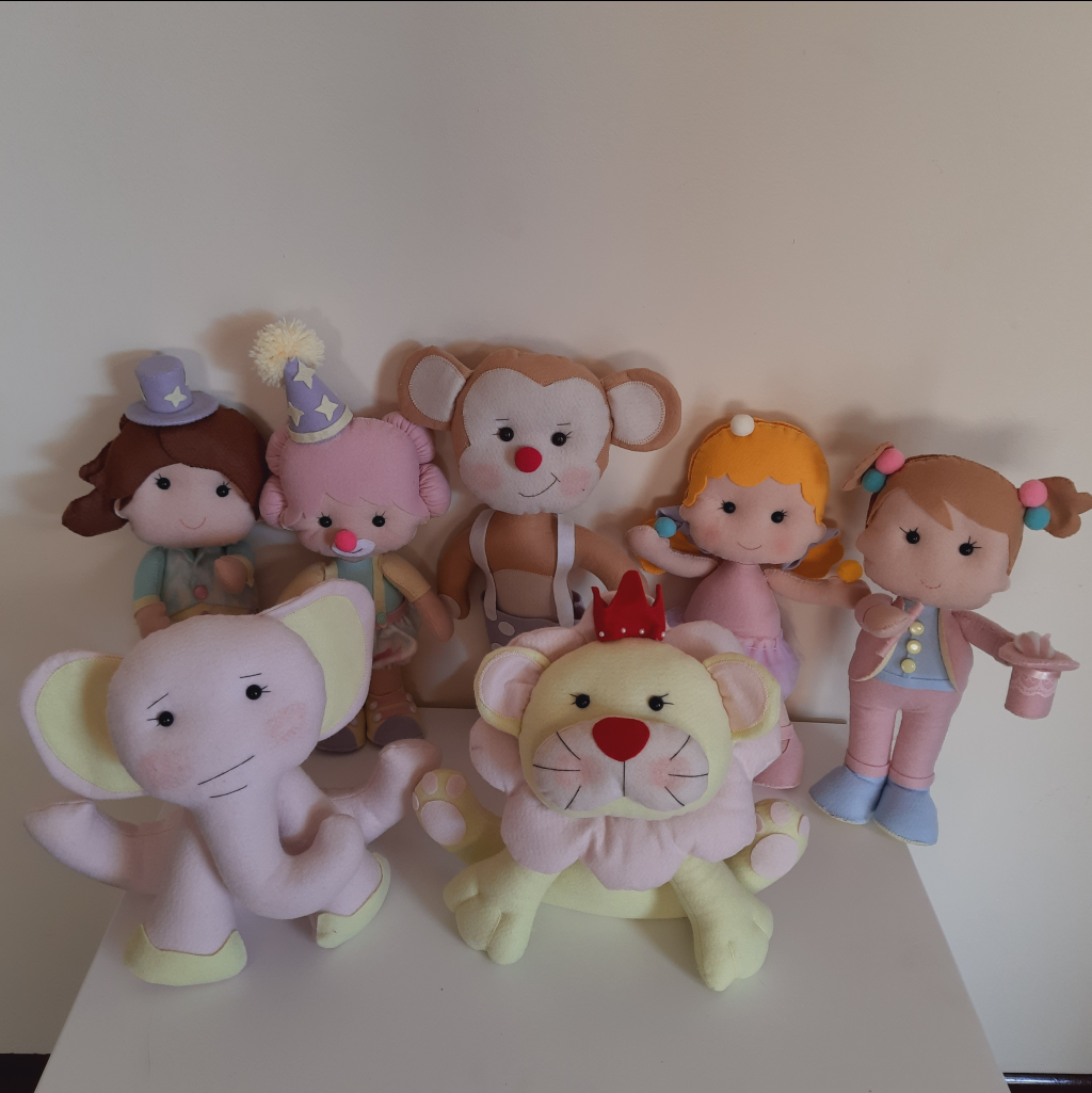 Kit Feltro Circo Rosa - Maluhe decorações 