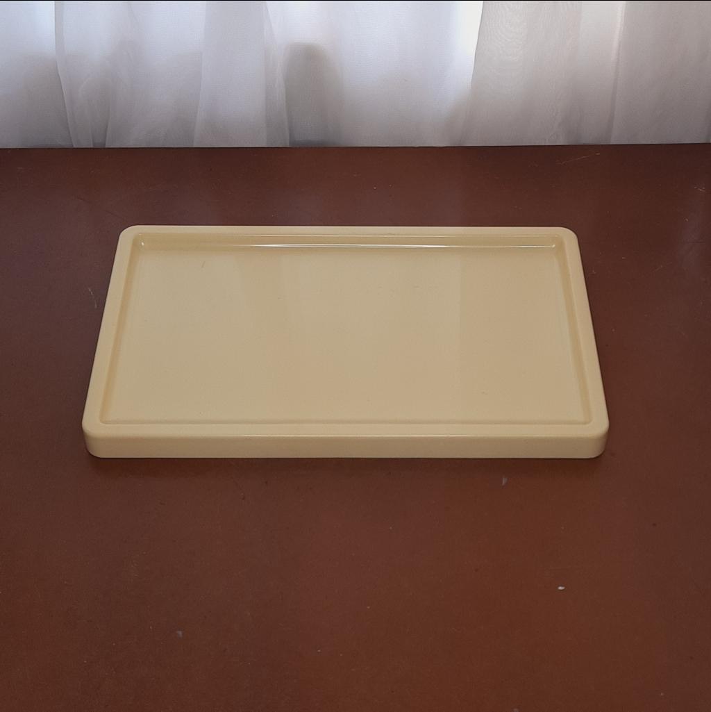 Bandeja Plástico Abs Retangular Amarelo Claro - Maluhe decorações 