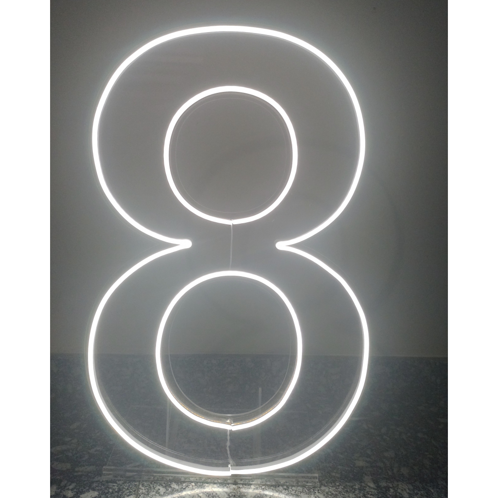 Número 8 Led 60 Cm - Maluhe decorações 