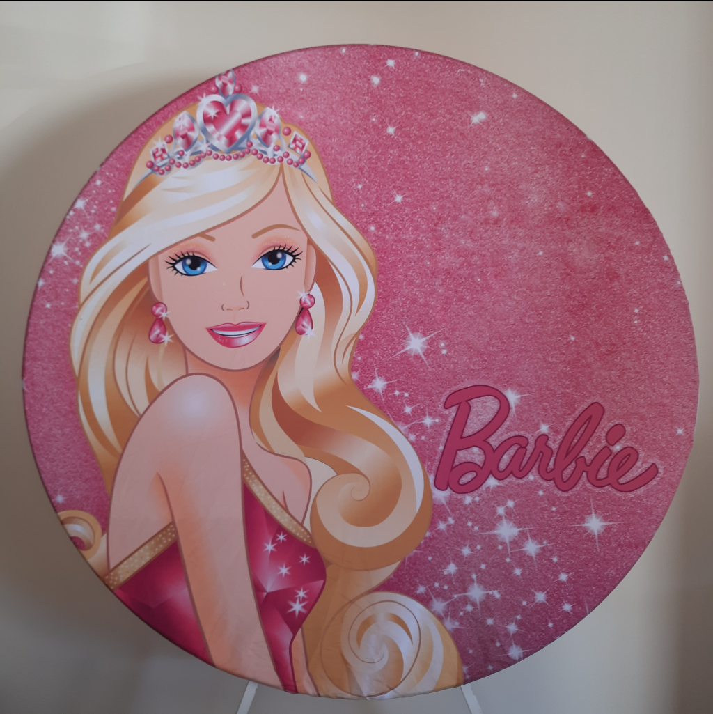 Painel Redondo Barbie - Maluhe decorações 