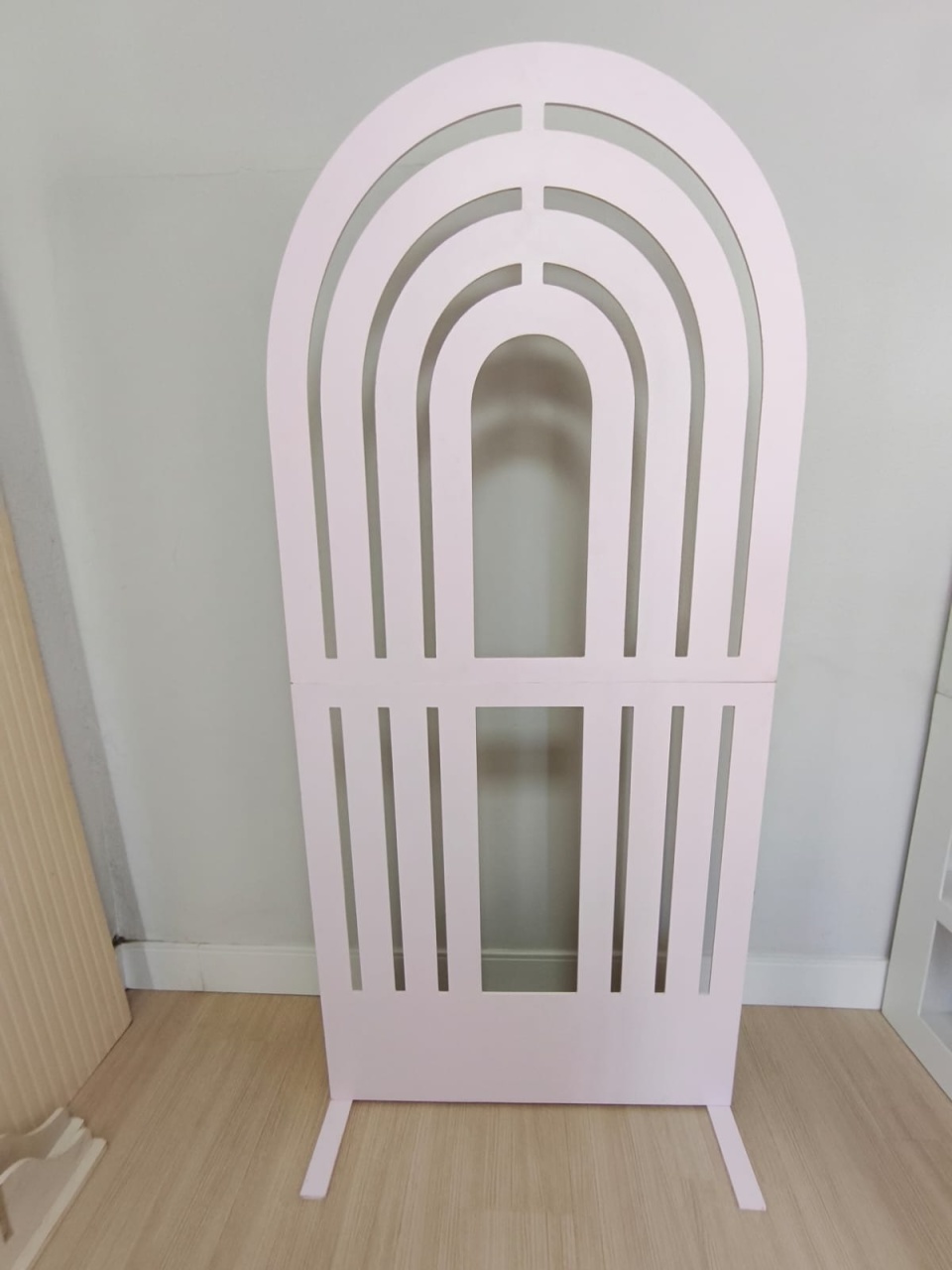Painel Arco Íris Rosa Bebê  - Maluhe decorações 