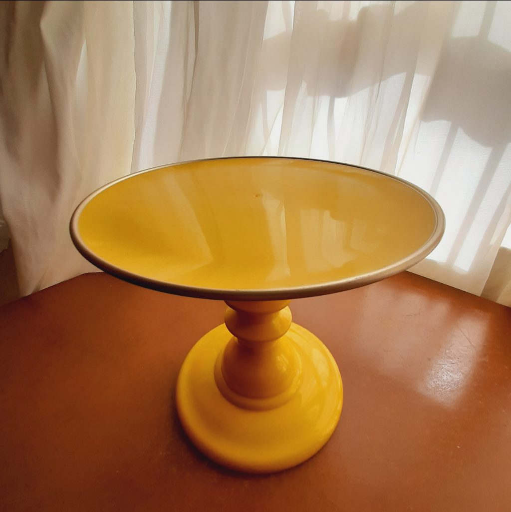 Boleira Plástico Abs Tam. P 19,5Cm. Amarela - Maluhe decorações 