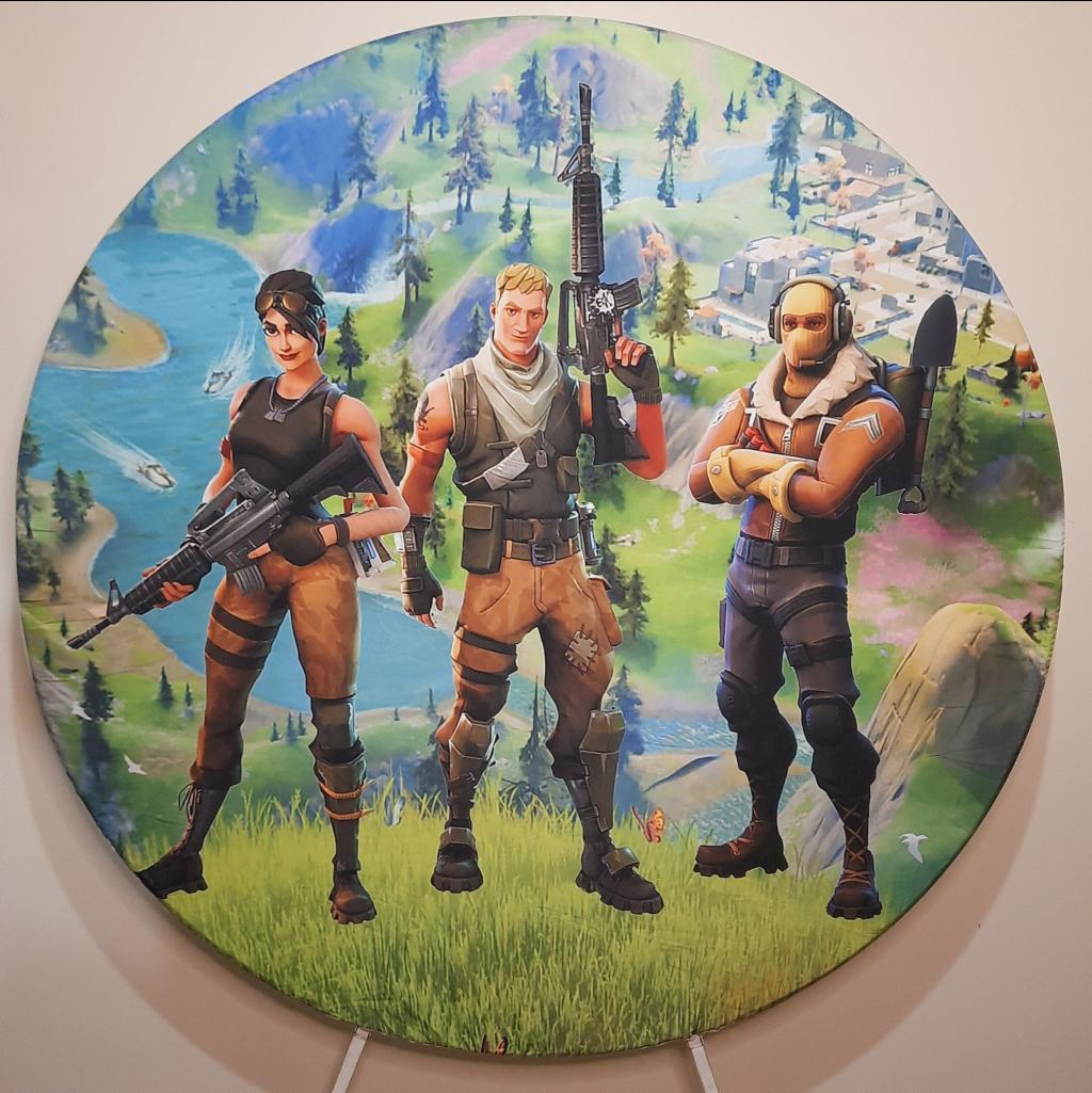Painel Redondo Fortnite - Maluhe decorações 