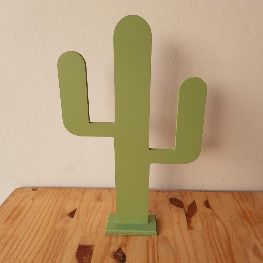 Display Cacto Verde Mdf - Maluhe decorações 