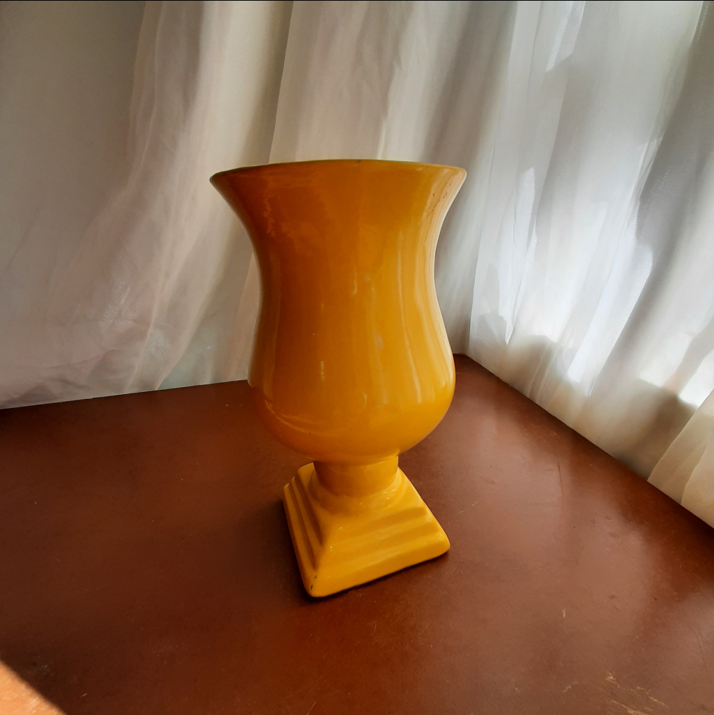 Vaso Cerâmica Amarelo - Maluhe decorações 