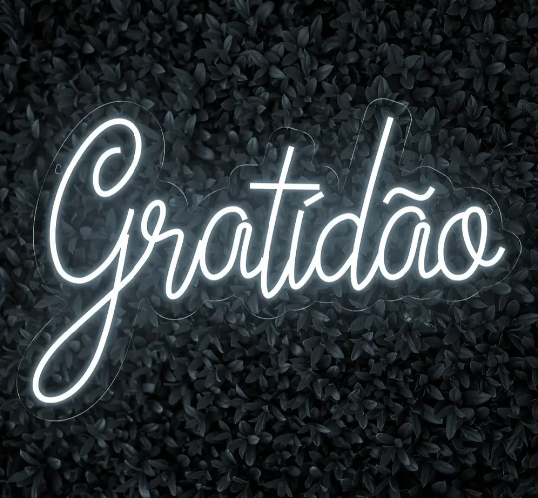 Gratidão Led Frio 54Cm - Maluhe decorações 