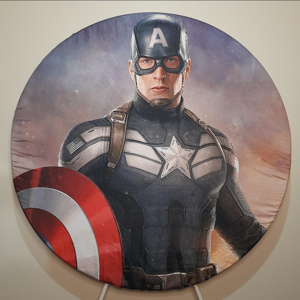 Painel Redondo Capitão América - Maluhe decorações 