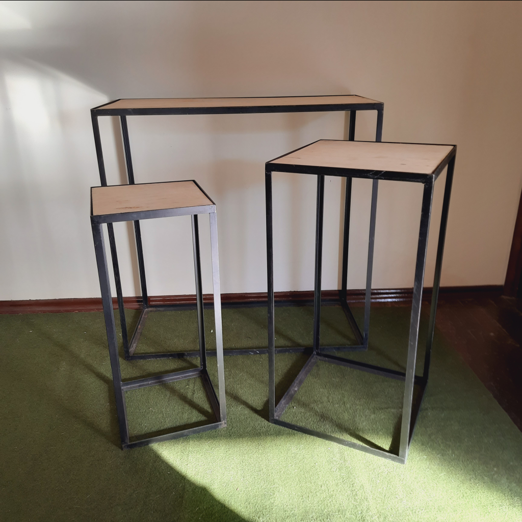 Trio Mesa Ferro - Maluhe decorações 