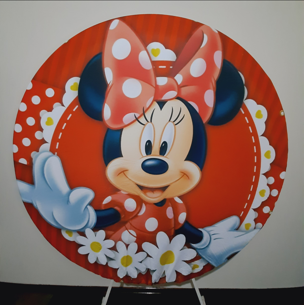 Painel Redondo Minnie - Maluhe decorações 