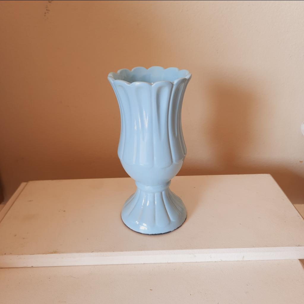 Vasinho Cerâmica Azul Bebê - Maluhe decorações 