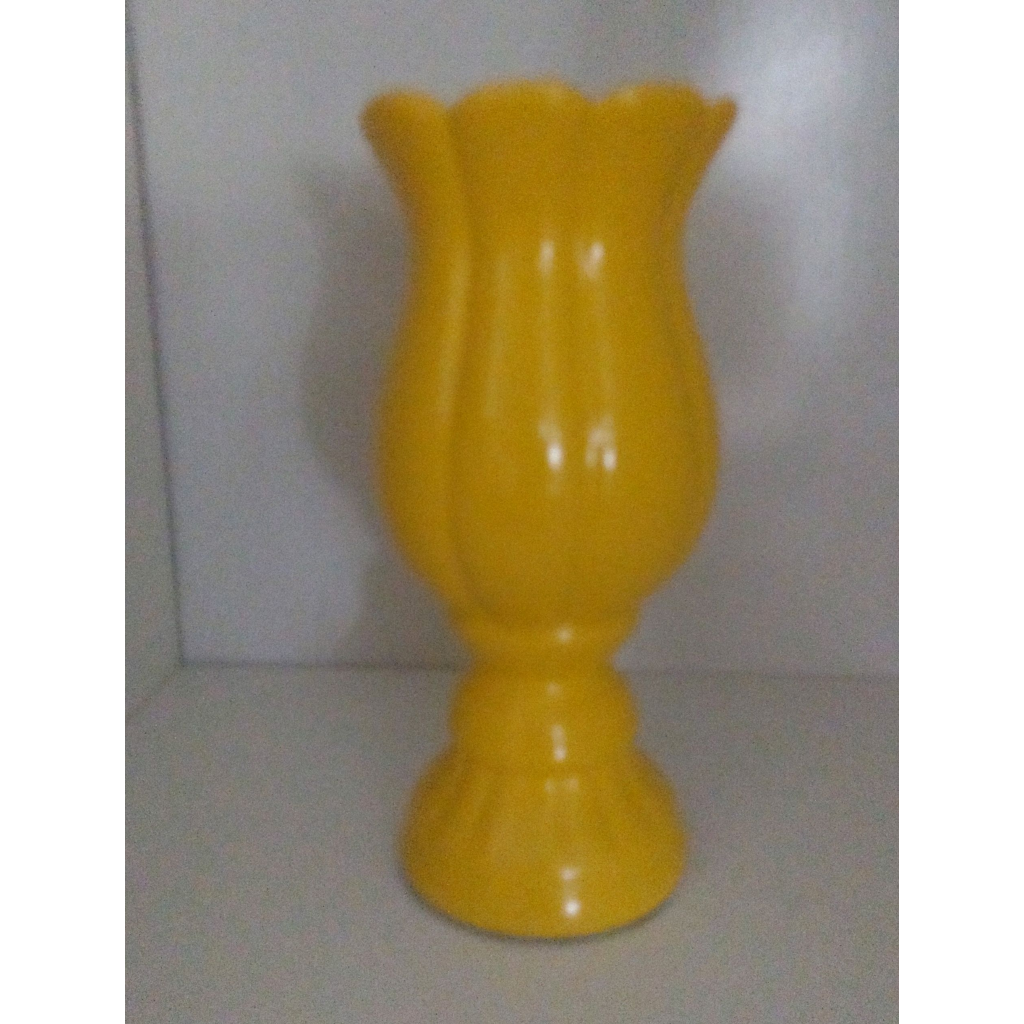 Vasinho Cerâmica Amarelo - Maluhe decorações 
