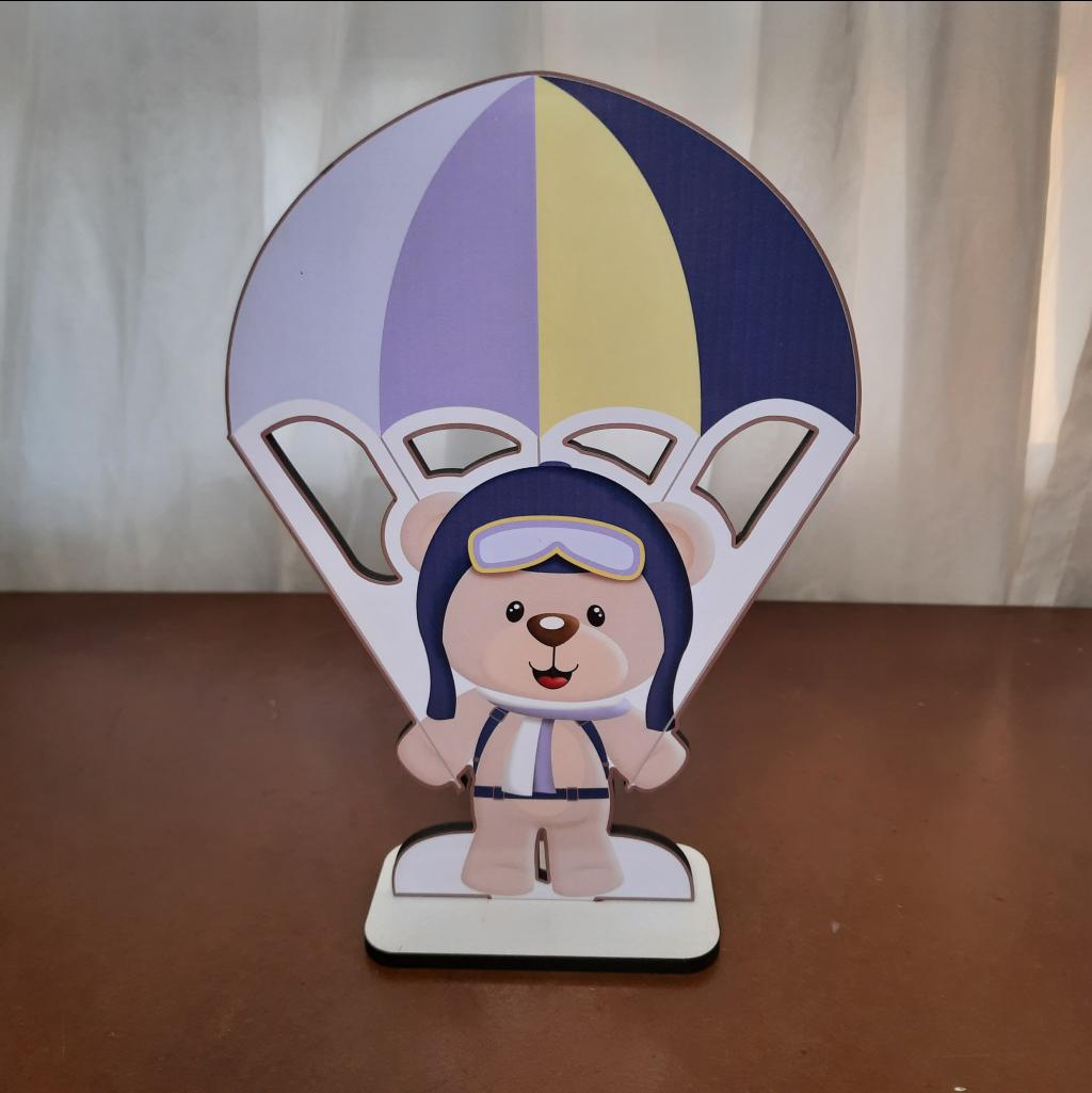 Display Urso de Paraquedas Mdf - Maluhe decorações 