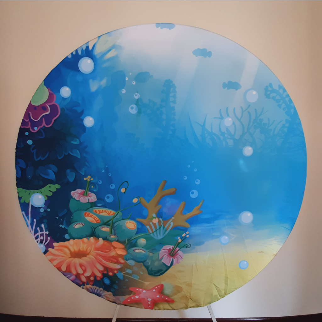 Painel Redondo Fundo Do Mar - Maluhe decorações 