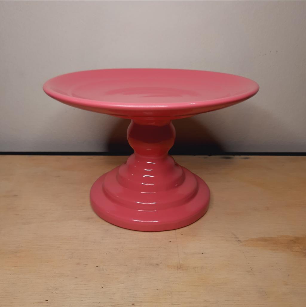 Boleira Cerâmica Tam. M Rosa - Maluhe decorações 