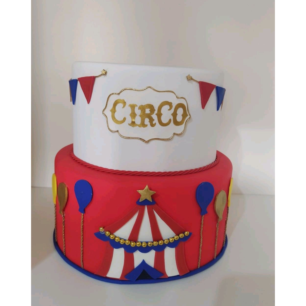 Bolo Circo Biscuit  - Maluhe decorações 
