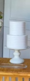 Bolo Cenográfico/Fake 2 Andares Branco - Maluhe decorações 