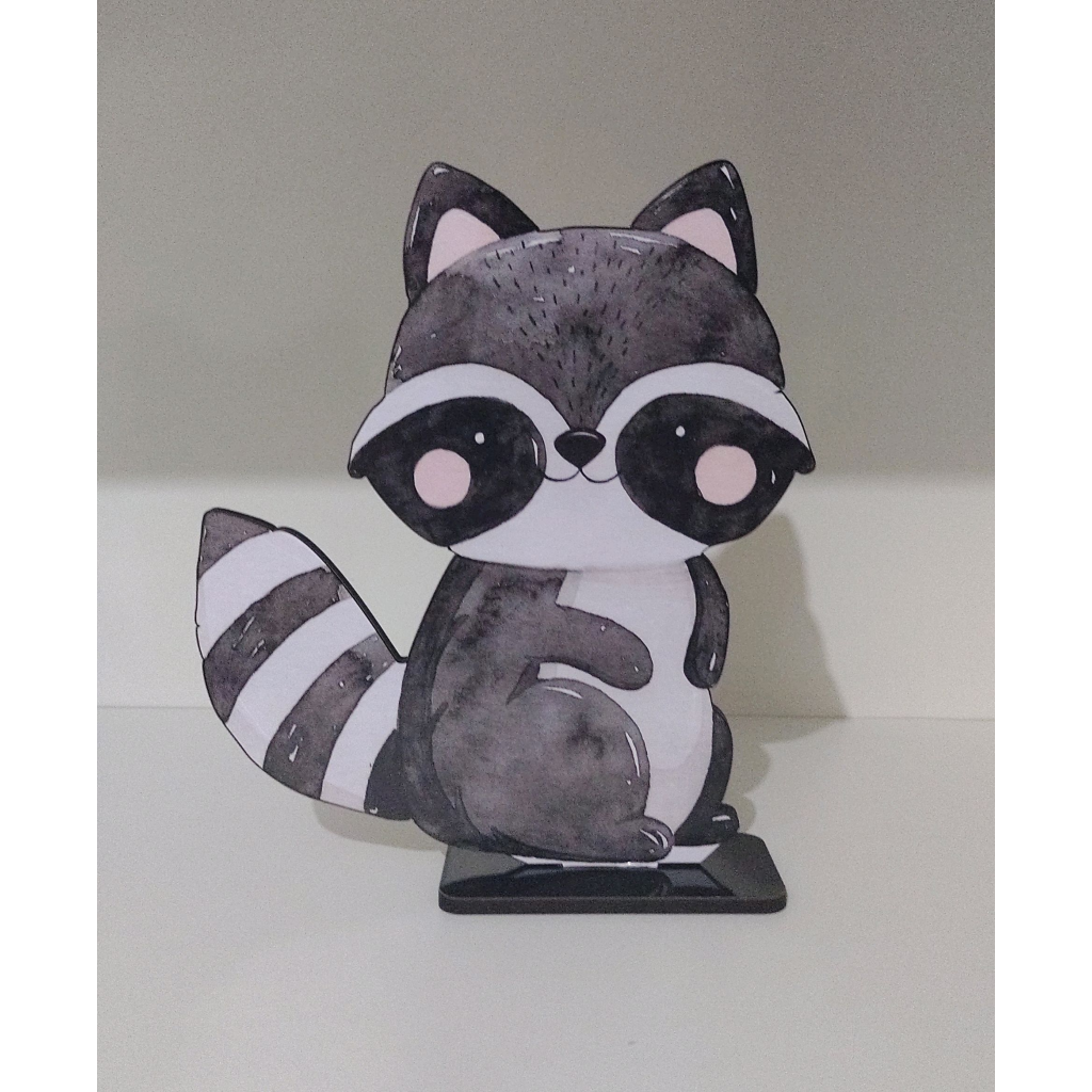 Display  Guaxinim Bosque 26 Cm - Maluhe decorações 