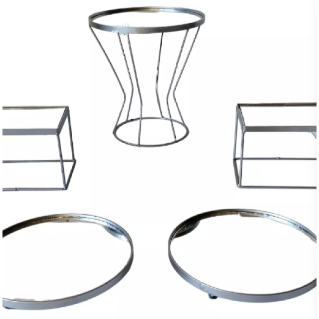 Kit Boleiras Pratas Com Espelho - Maluhe decorações 