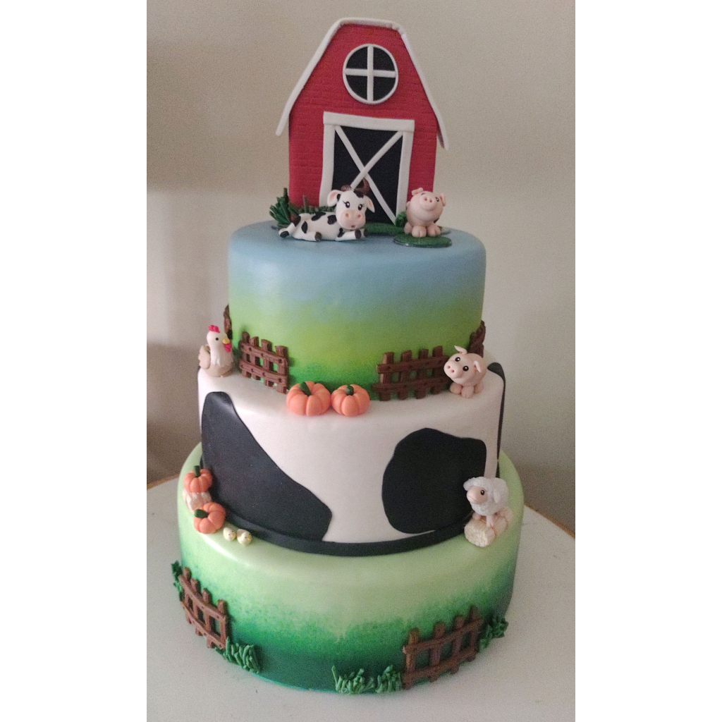 Bolo Fazendinha Biscuit - Maluhe decorações 