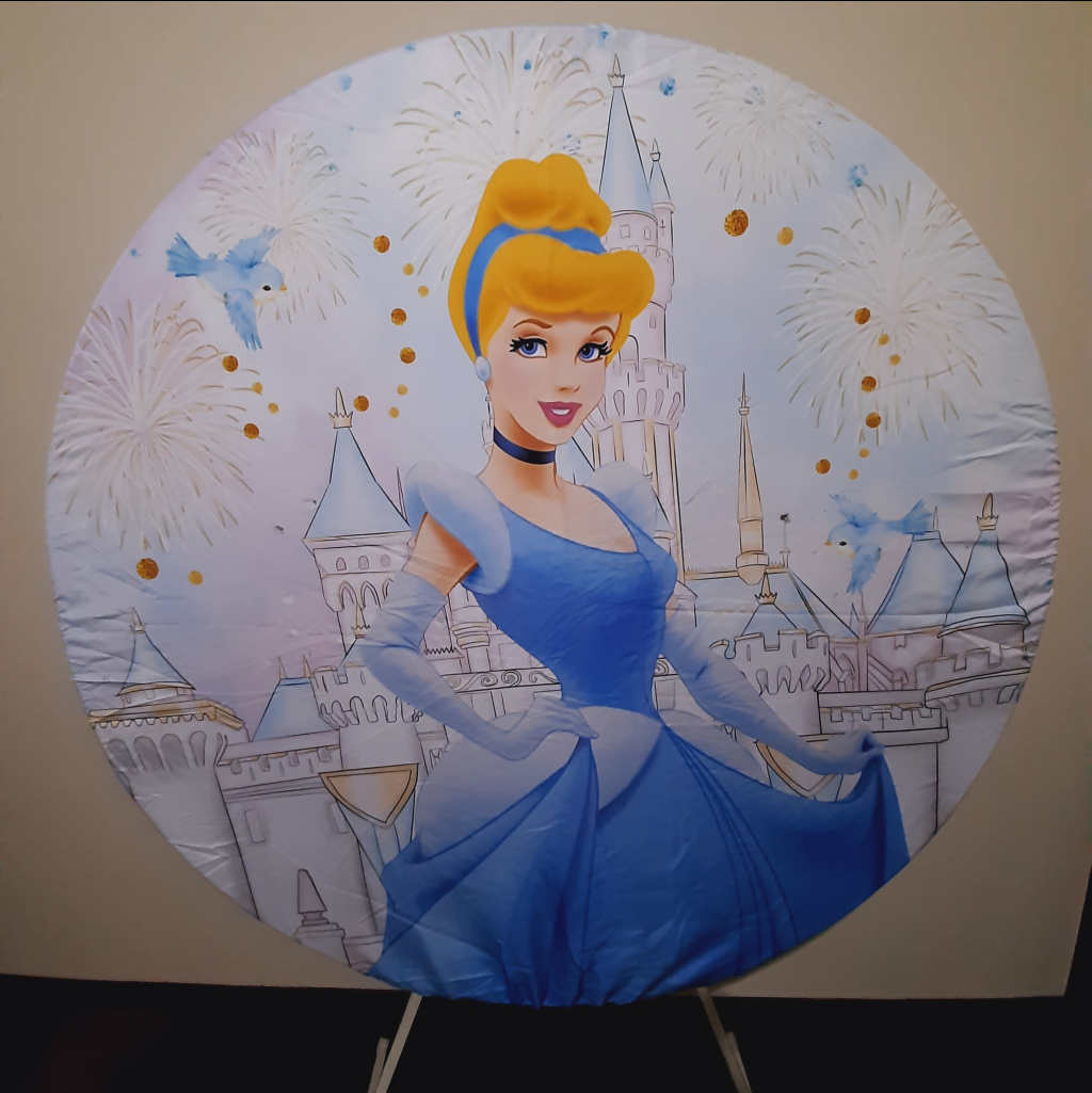 Painel Redondo Cinderela - Maluhe decorações 