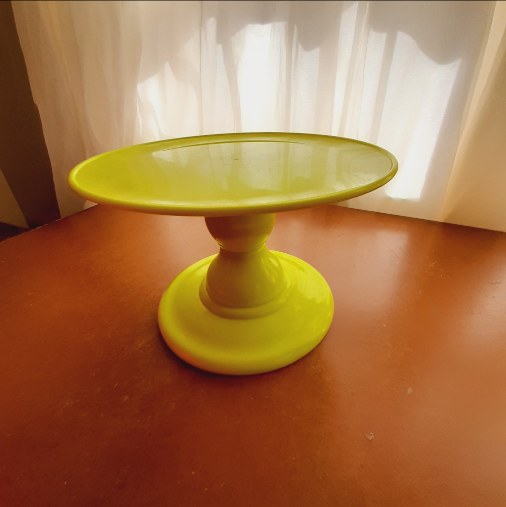 Boleira Plástico Abs Tam. P 14,5Cm. Amarela Neon - Maluhe decorações 