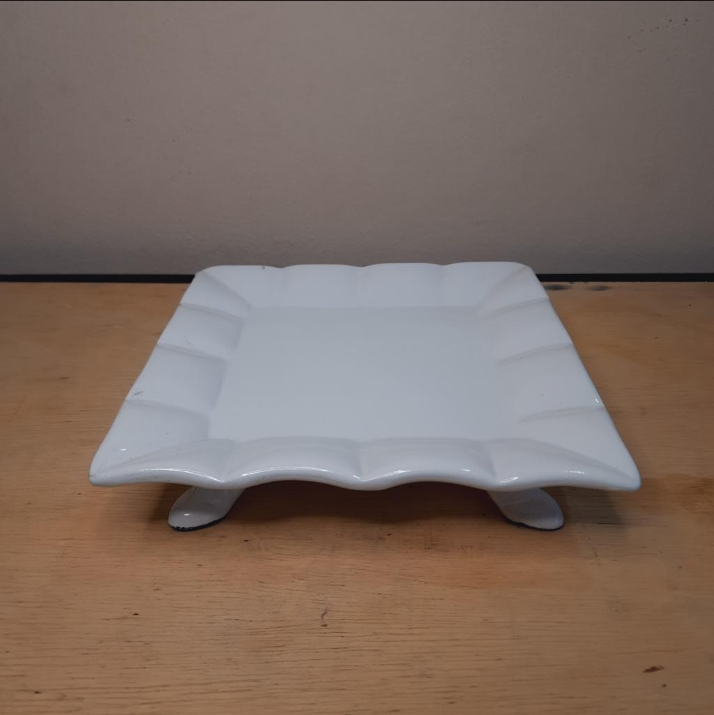 Bandeja Cerâmica Branco - Maluhe decorações 