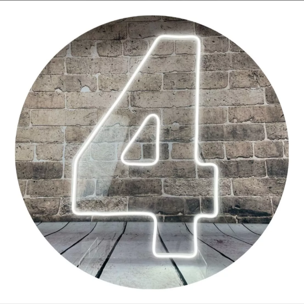 Número 4 Led - Maluhe decorações 