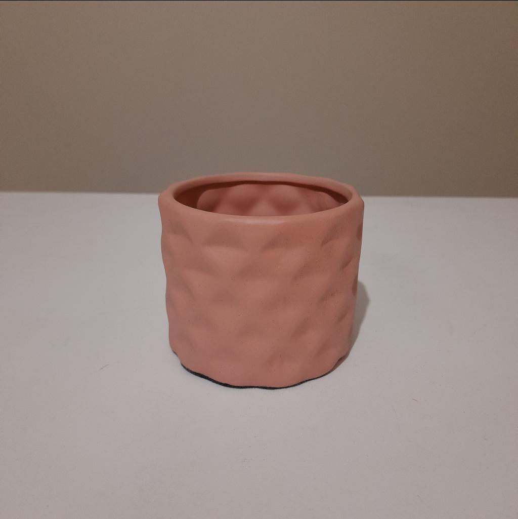 Cachepô Cerâmica Rosa Chá - Maluhe decorações 