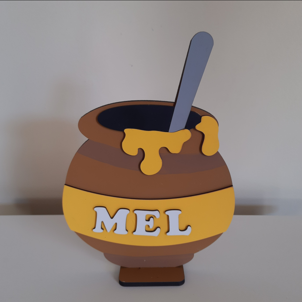 Display Pote de Mel Mdf - Maluhe decorações 