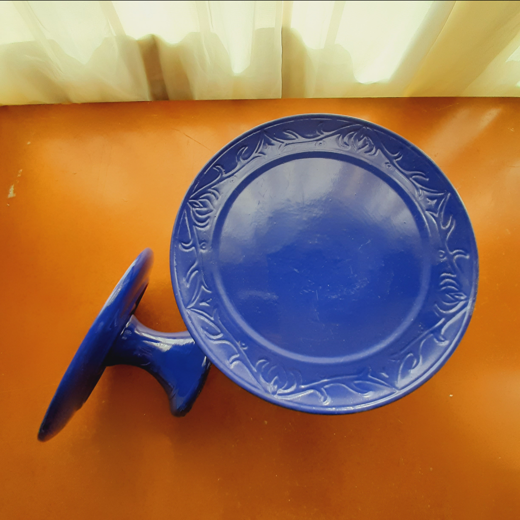 Boleira Cerâmica Tam. M 10,5Cm. Azul Marinho - Maluhe decorações 