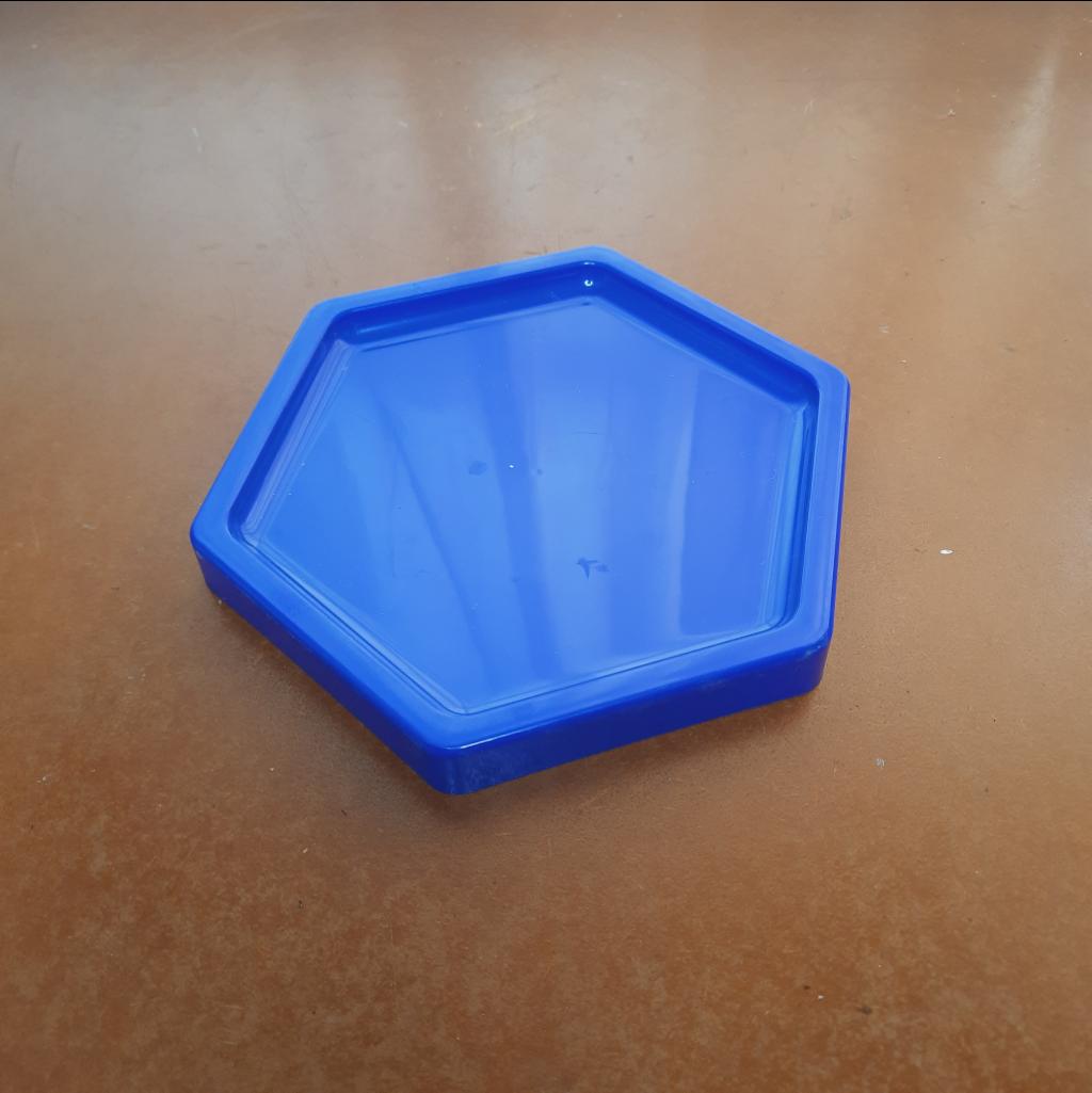 Bandeja Plástico Abs Sextavada 18Cm Azul Marinho - Maluhe decorações 