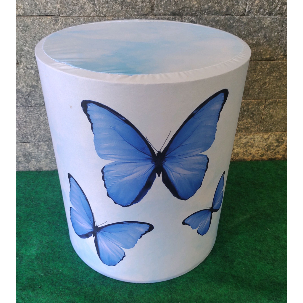Capa Cilindro P Borboleta Azul - Maluhe decorações 