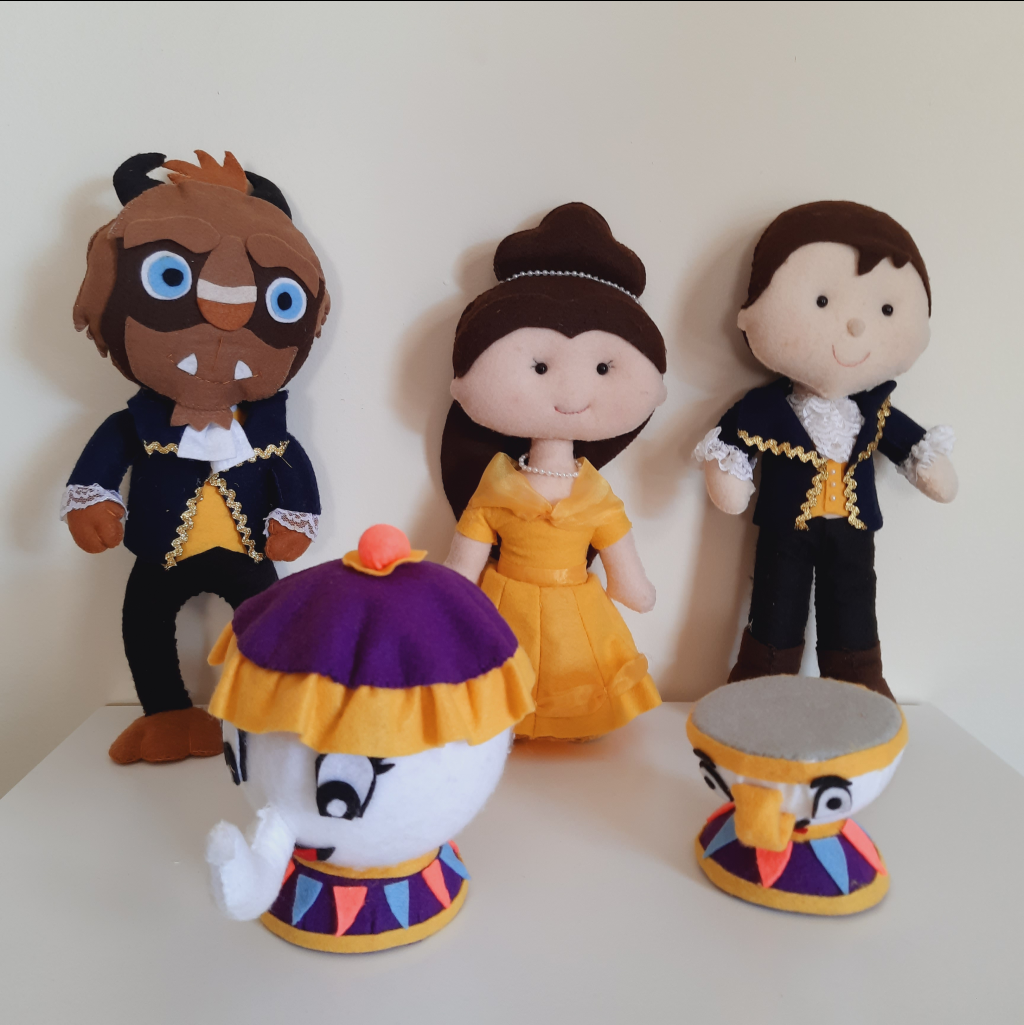 Kit Feltro Bela E A Fera - Maluhe decorações 