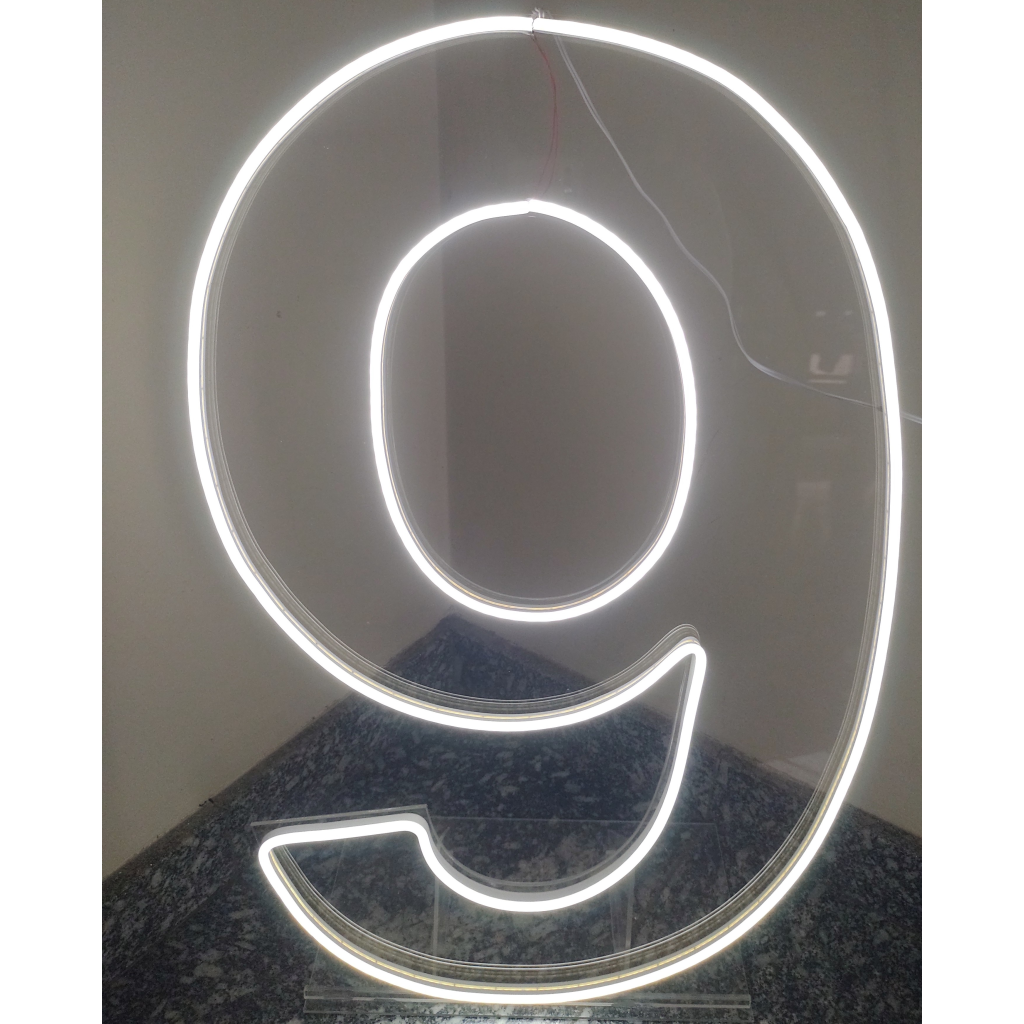 Número 9 Led - Maluhe decorações 