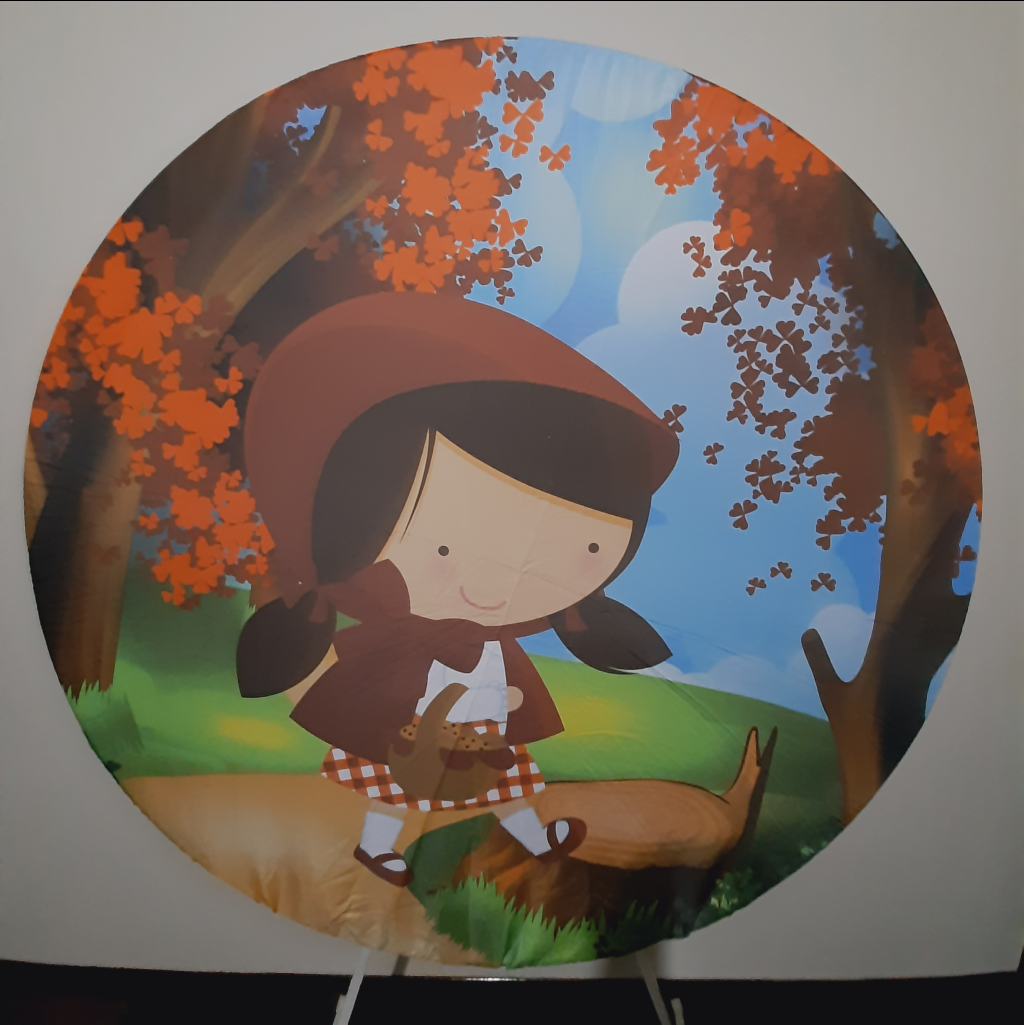 Painel Redondo Chapeuzinho Vermelho - Maluhe decorações 