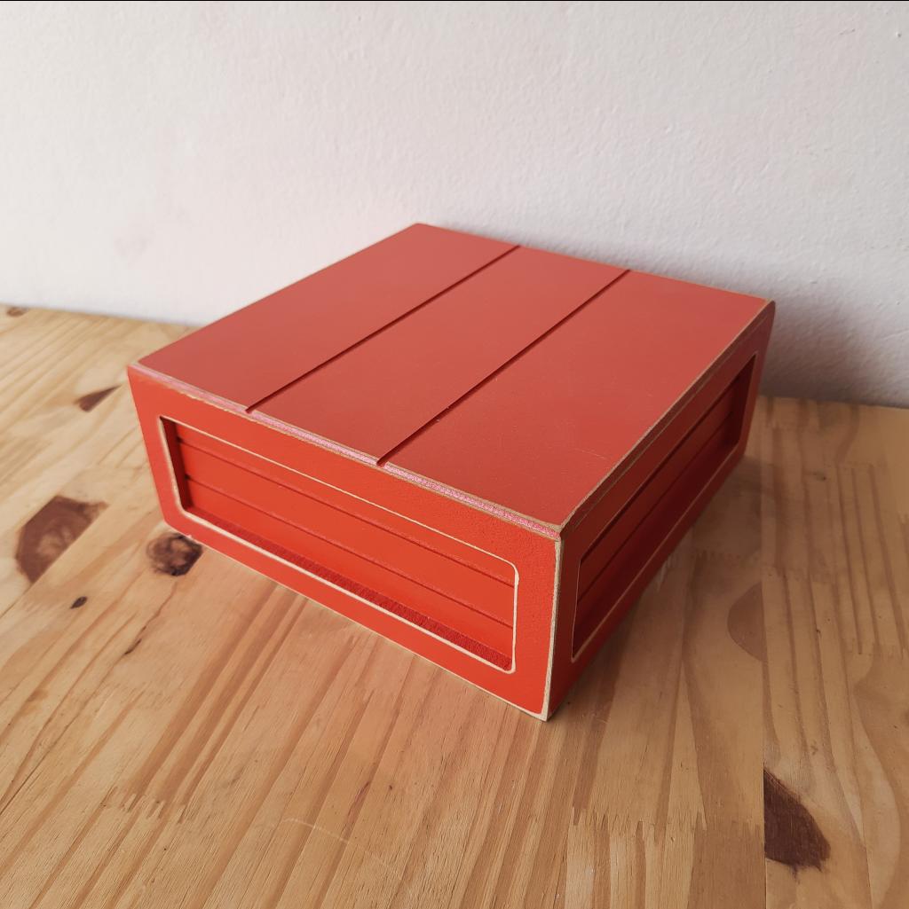 Caixa de Apoio Mdf Vermelha - Maluhe decorações 