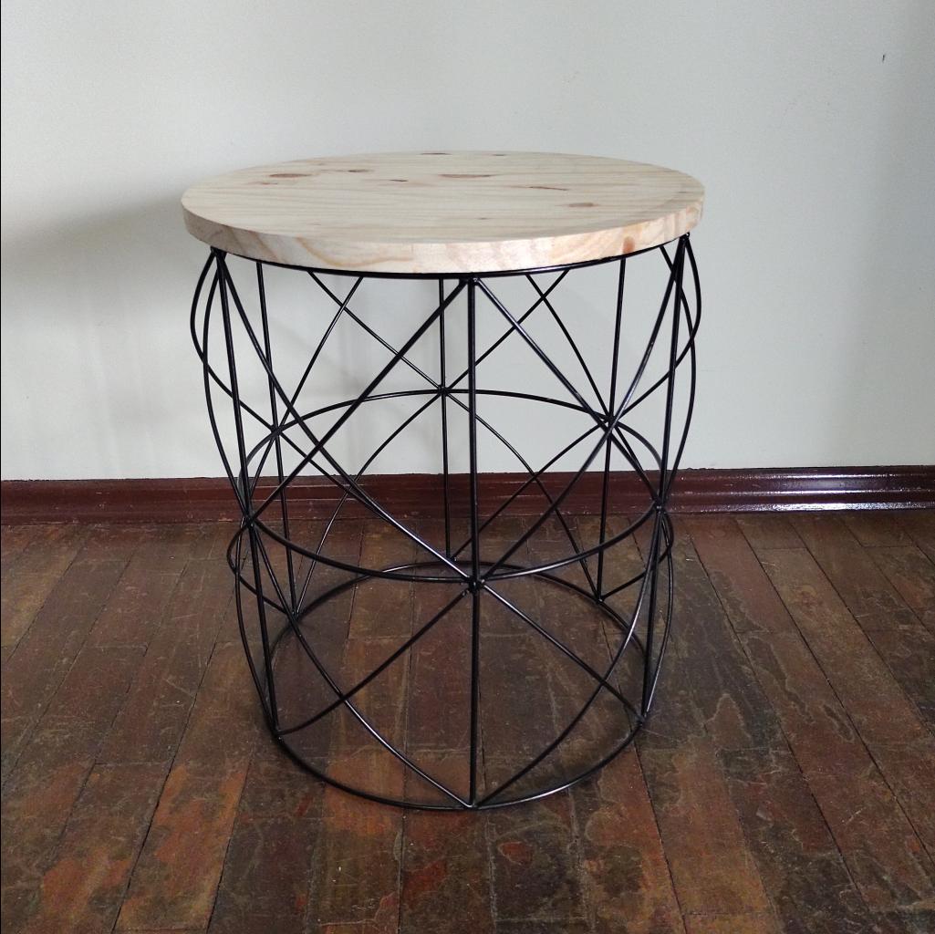 Cilindro Treliça Ferro Tam. M Preto 43Cm Altura X 36Cm Tampo - Maluhe decorações 