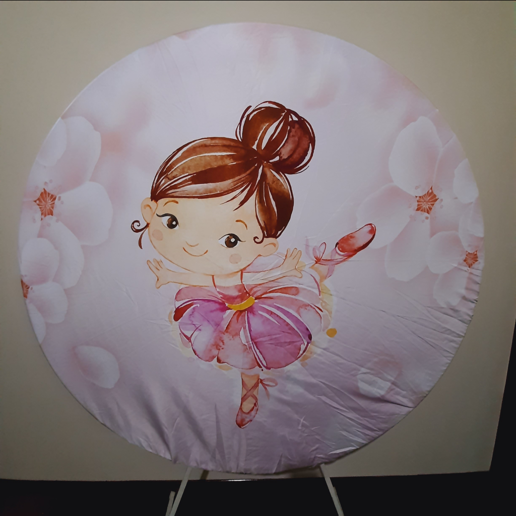 Painel Redondo Aquarela Bailarina - Maluhe decorações 