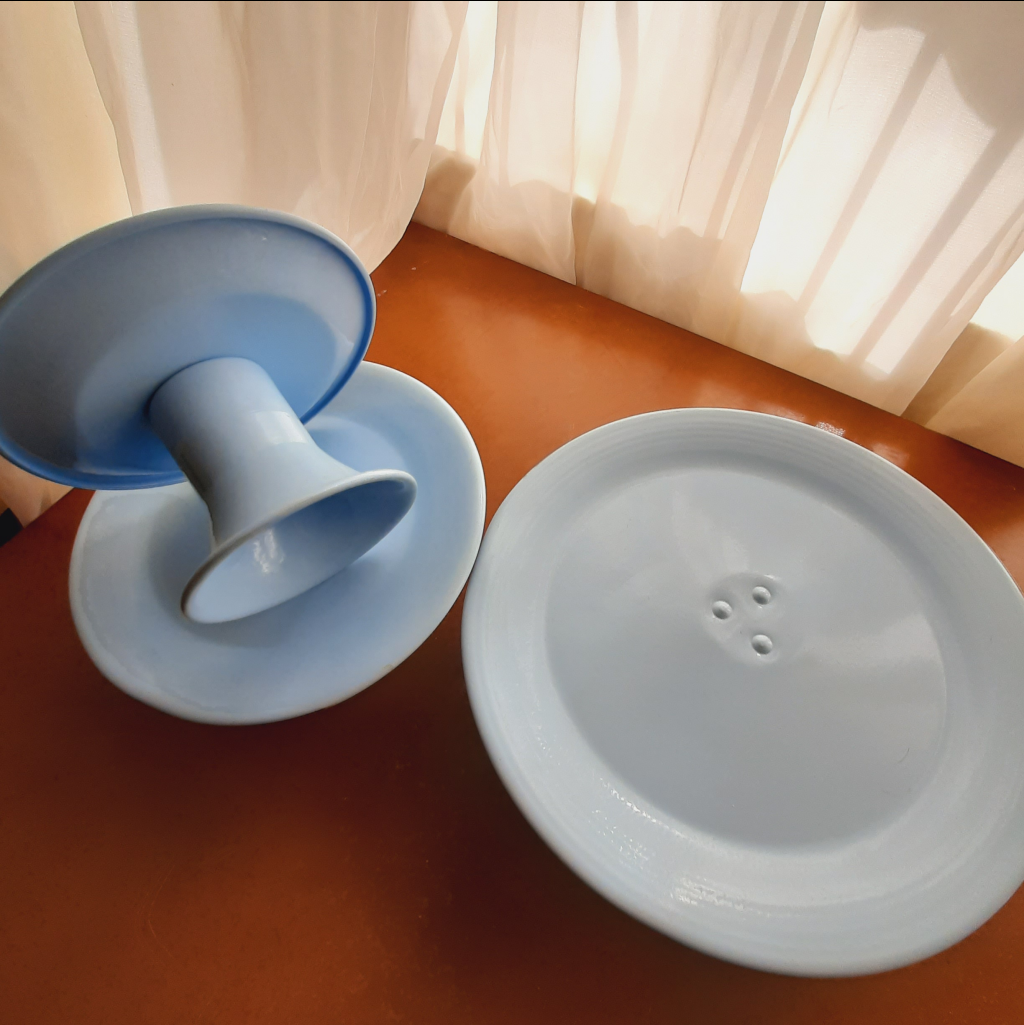 Boleira Metal Tam. G Azul Bebê - Maluhe decorações 