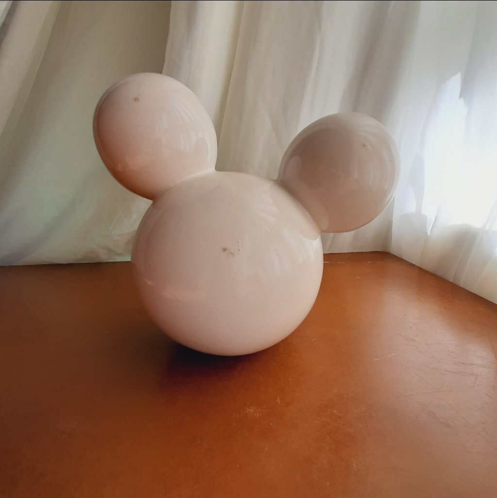 Cabeça Mickey Cerâmica Branco - Maluhe decorações 
