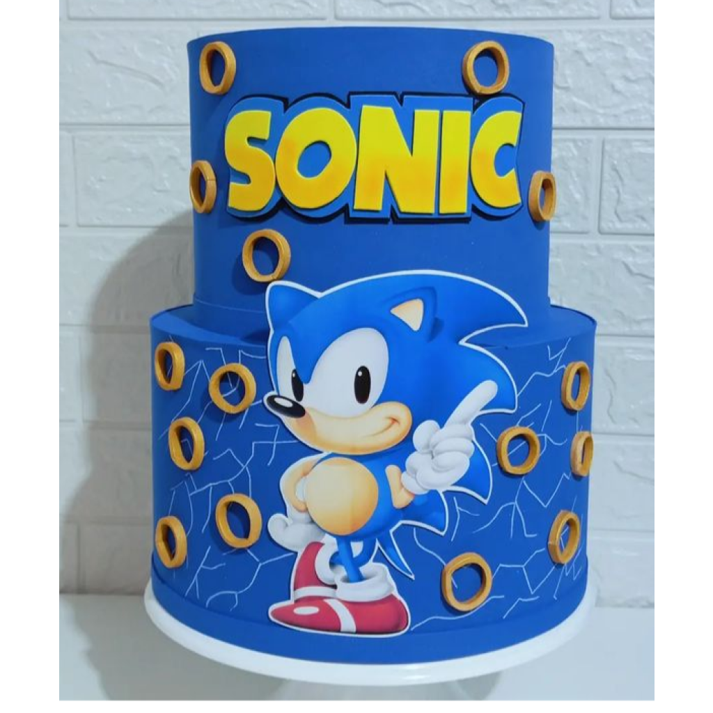 Bolo Sonic Eva - Maluhe decorações 