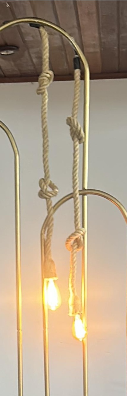Pendente de Sisal Com 2 Lâmpadas - Maluhe decorações 