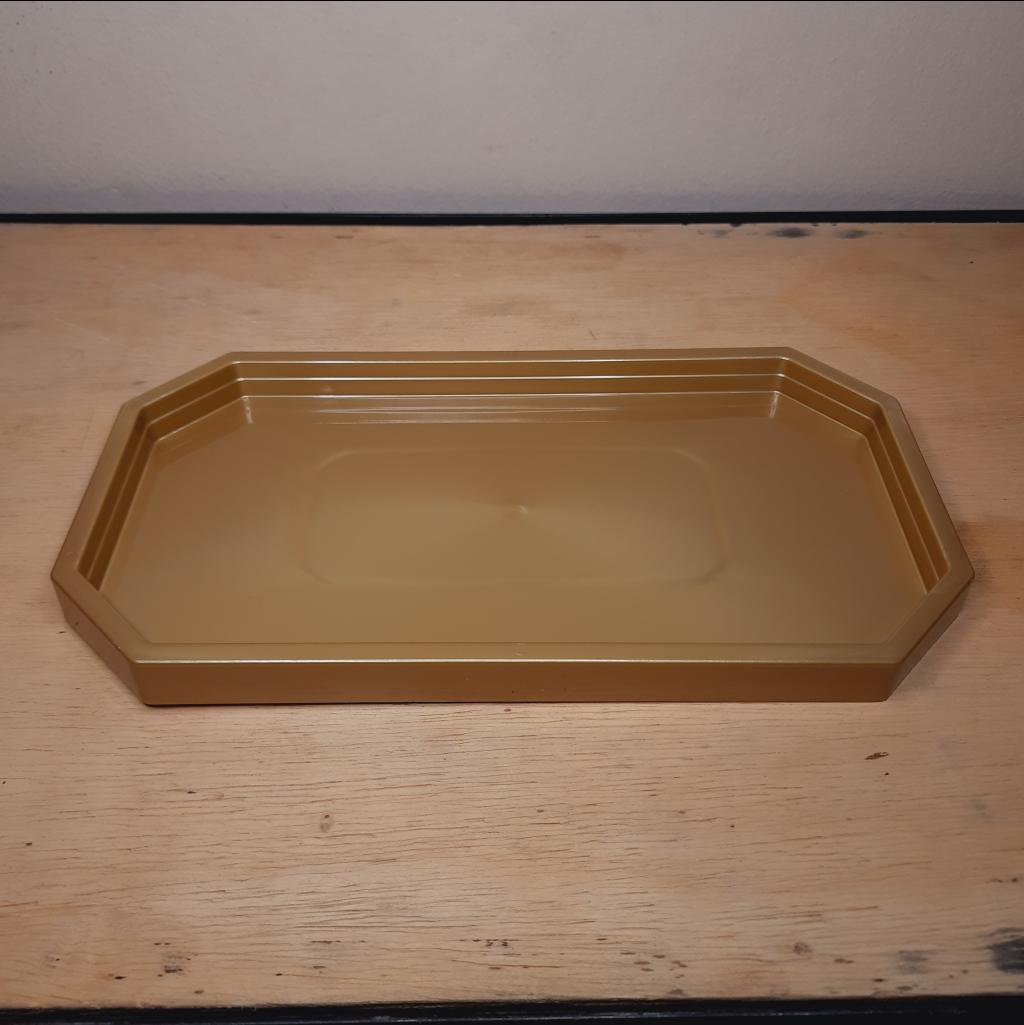 Bandeja Plástico Abs Lapidada Dourada - Maluhe decorações 