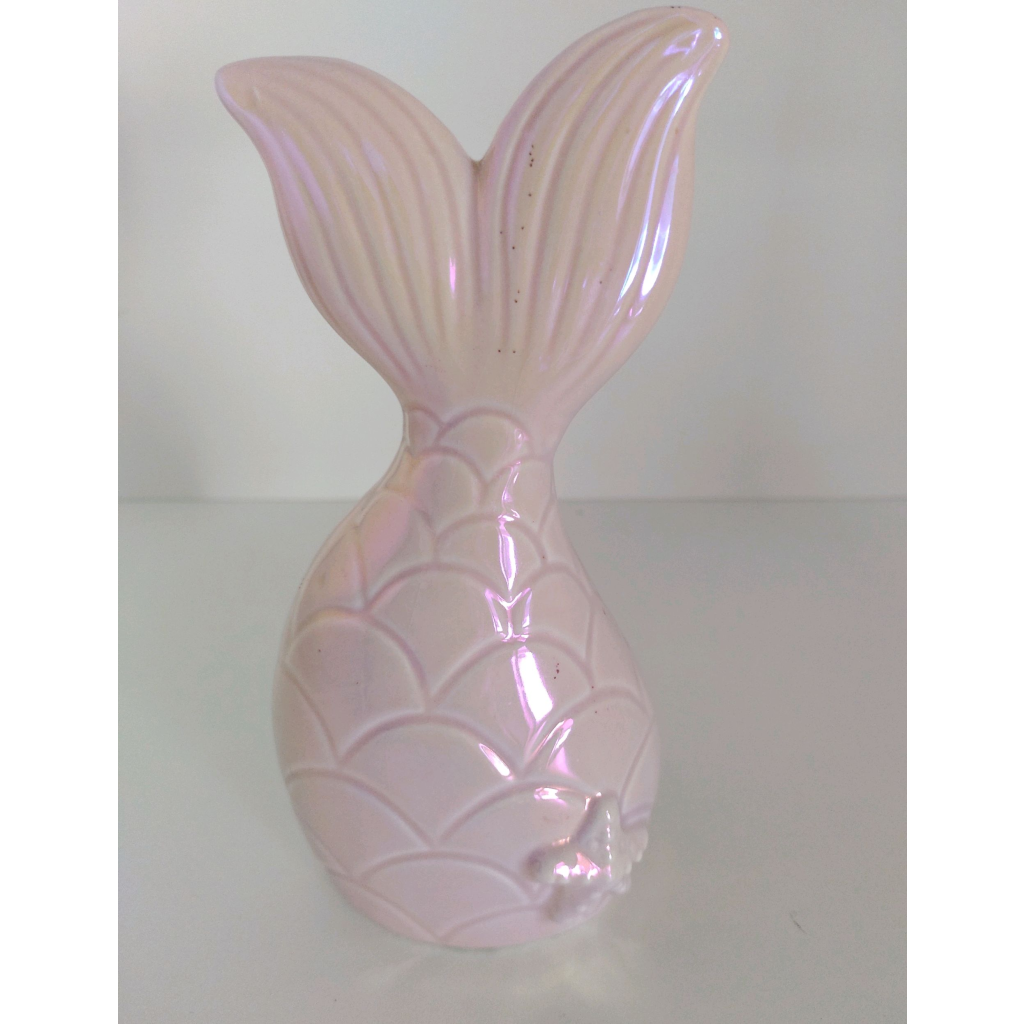Cauda de Sereia Rosa Cerâmica - Maluhe decorações 