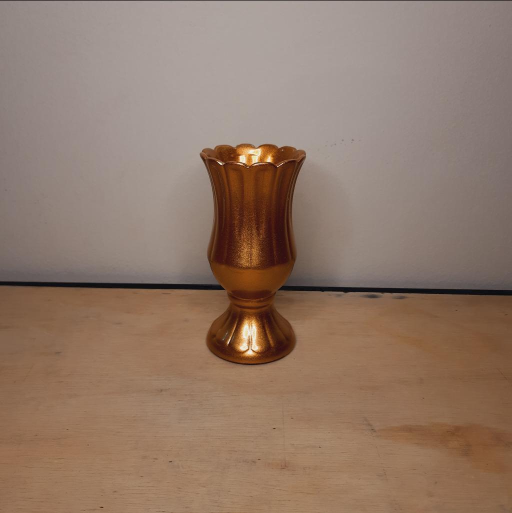 Vasinho Cerâmica Dourado - Maluhe decorações 