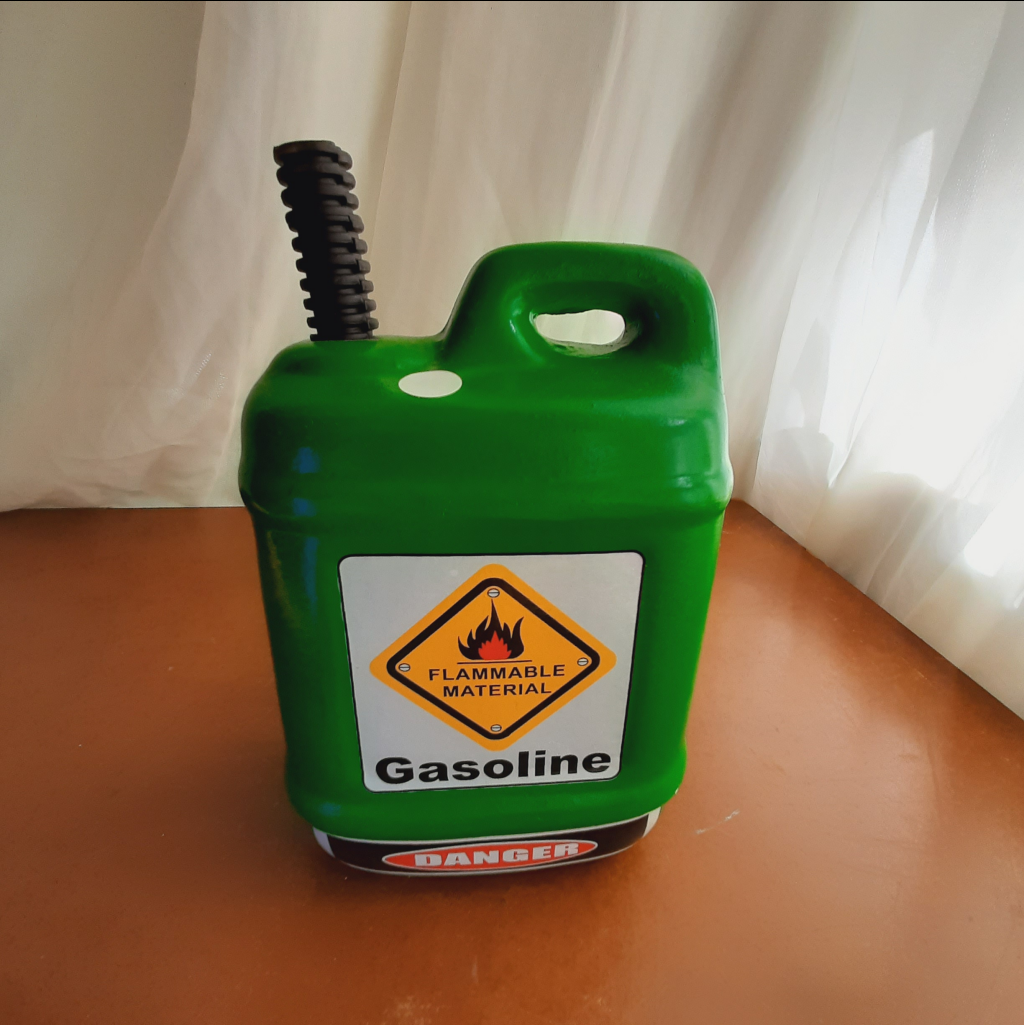 Galão de Gasolina Cerâmica Verde Carros - Maluhe decorações 