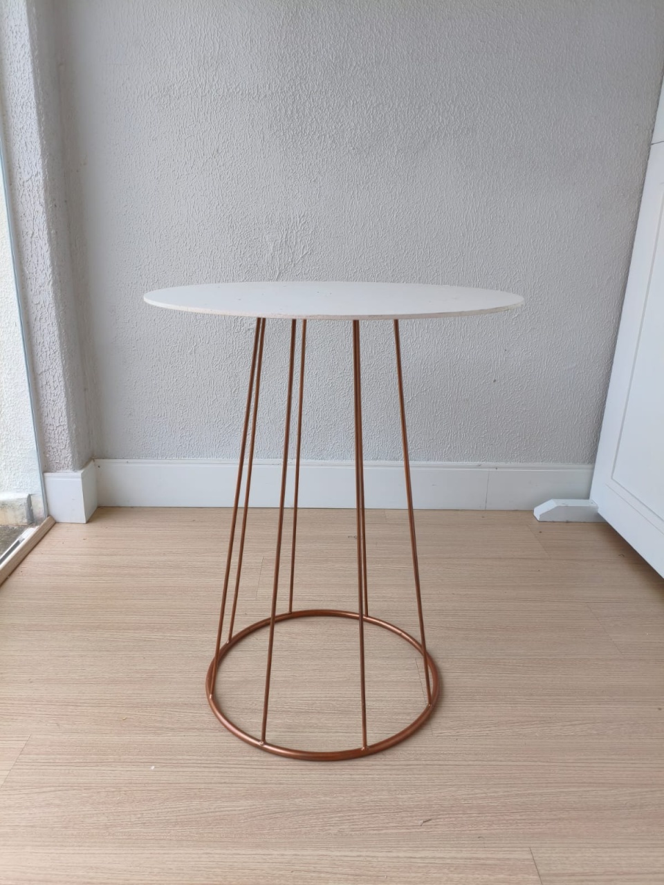 Mesa Base de Ferro Rose  - Maluhe decorações 