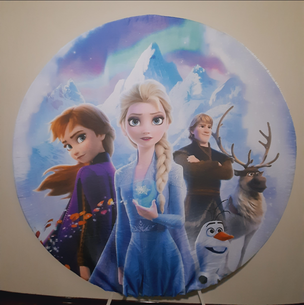 Painel Redondo Frozen - Maluhe decorações 