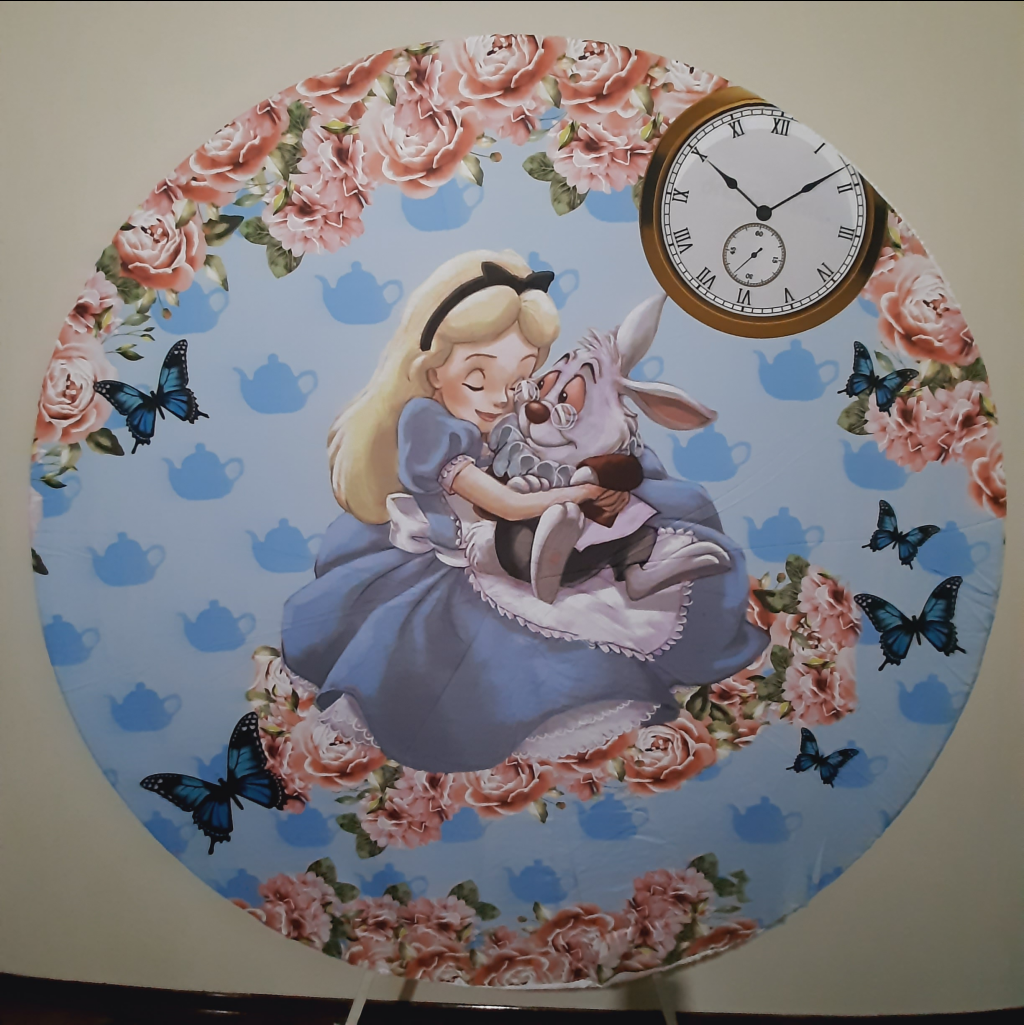 Painel Redondo Alice No País das Maravilhas - Maluhe decorações 