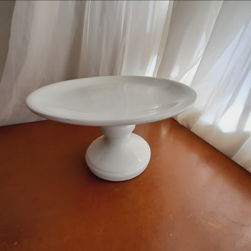 Boleira Cerâmica Tam. M 13Cm. Branca - Maluhe decorações 